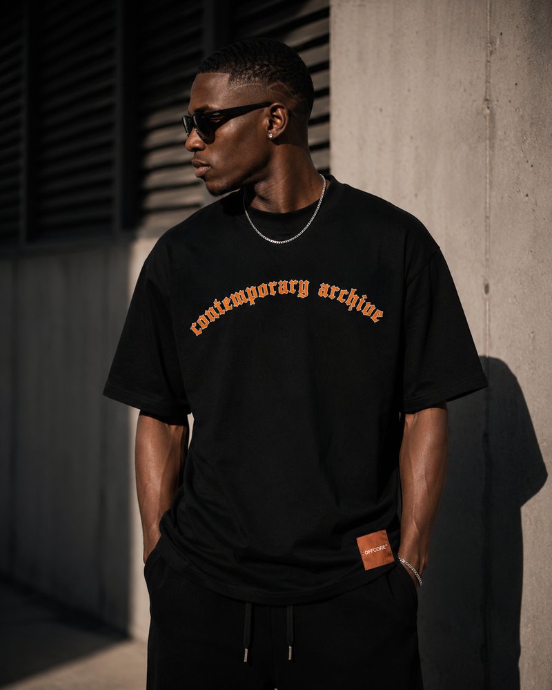 Orange Script Tee